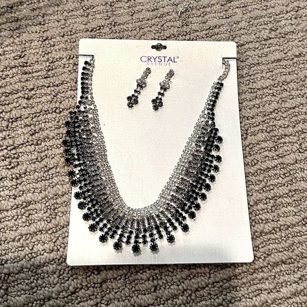 Beautiful Crystal set. Includes earrings and necklace